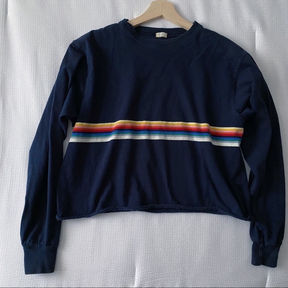 Brandy Melville John Galt Navy Rainbow Top - Picture 4 of 10